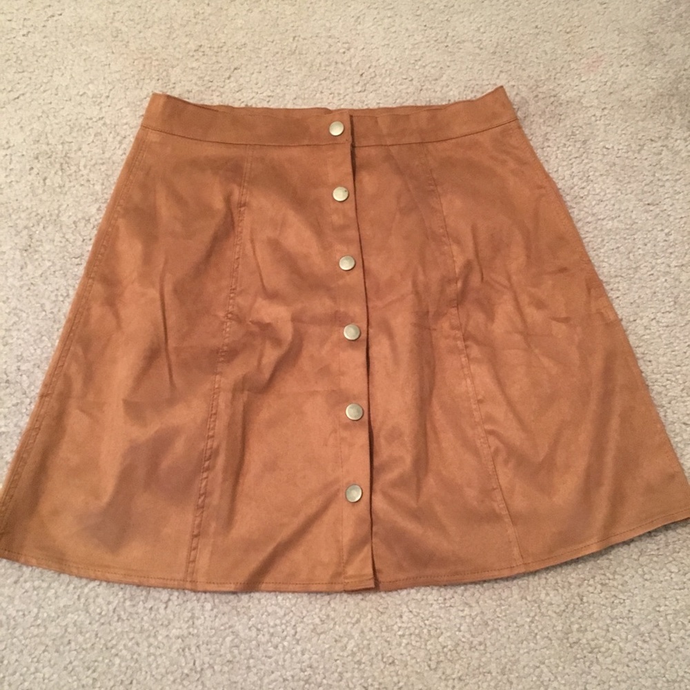 Brown Button Up Skirt